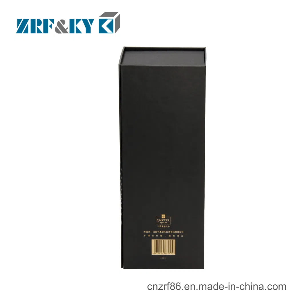 Custom Luxury Rigid Liquor Bottle Gift Paper Packaging Wine Boxes