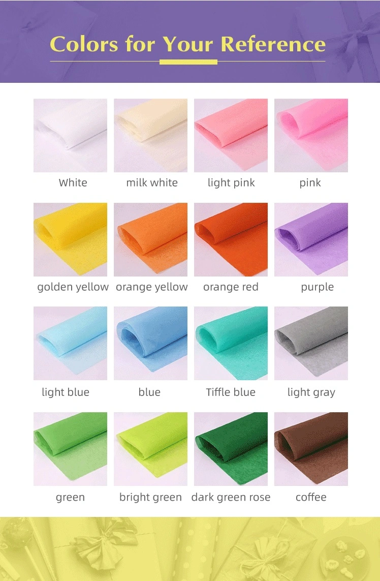 17g/25g Wholesale Waterproof Recycled Custom Logo Black Packaging Wrapping Tissue Paper Shoes Clothing Gift Packing Tissue Paper