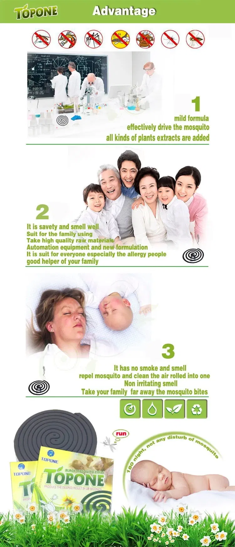 Environmentally Friendly Smokeless Sustainable Use of Black Mosquito Repellent Incense