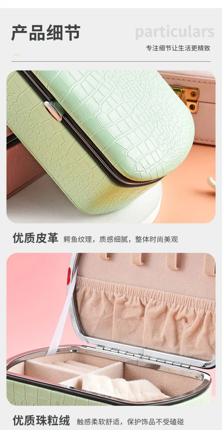 High Quality Small Elegant Leather Jewelry Box PU Custom Travel Watch Ring Storage Personalized Wholesale for Jewelry Boxes