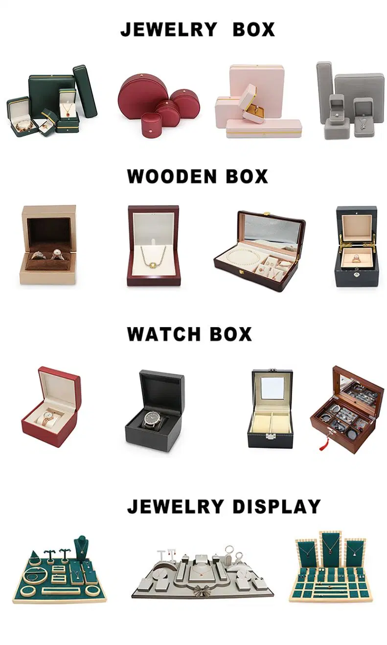 China Wholesale High Quality Luxury Jewelry Box with Custom Logo, Free Samples Available Green Color Clamshell Box for Packing Ring/Earring/Necklace