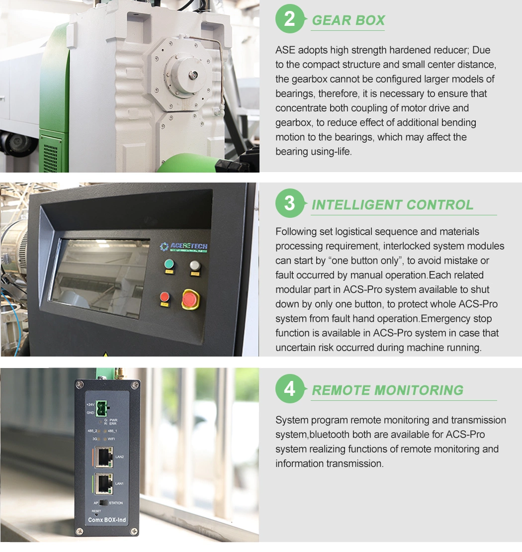 Ate Series Filling Master Batch Pellet Machinery for Plastic Crushed Material Recycling