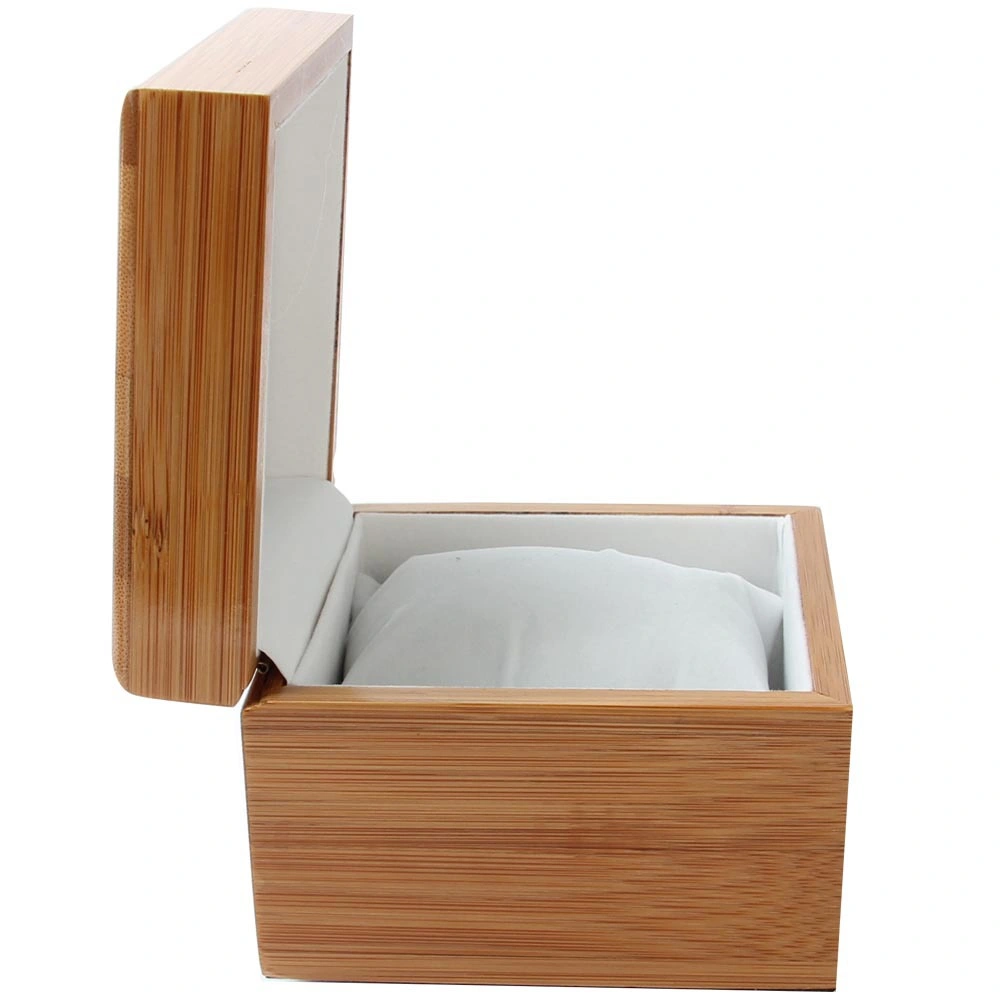 Personalized Watches Hinged Wholesale Wrist Luxury Single Bamboo Wooden Watch Custom Box