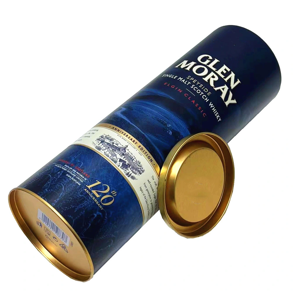 Custom Tinplate Bottle Wine Tin Case Container Metal Wine Packaging Gift Box for Wine