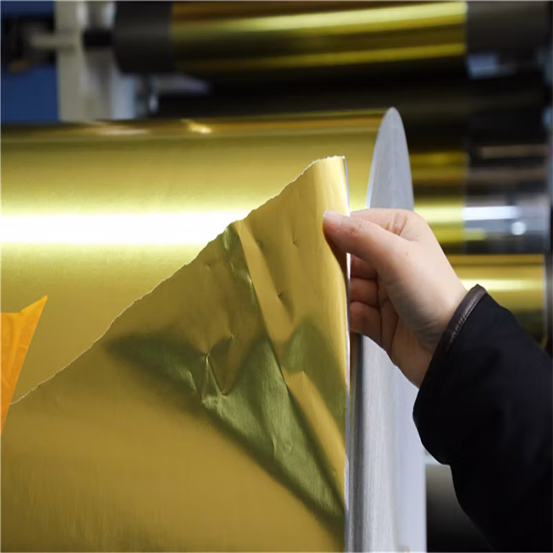 68 GSM Waterproof High Wet Strength Vacuum Metallic Paper for Label