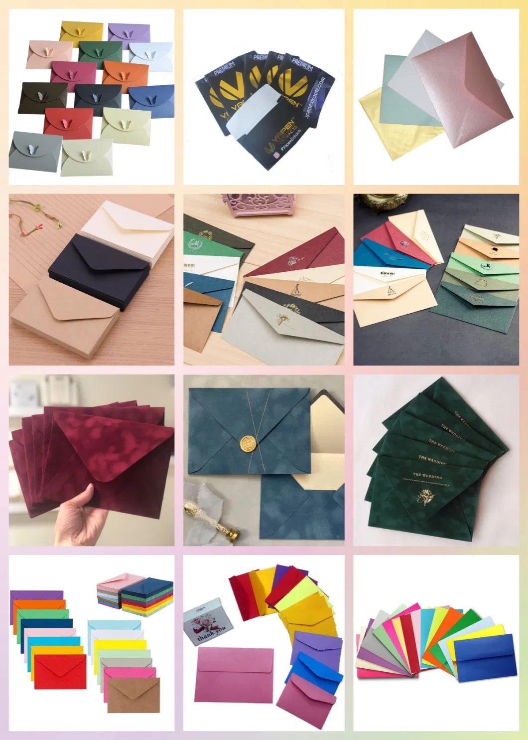 Custom Printing Luxury Cardboard Gift Paper Envelope