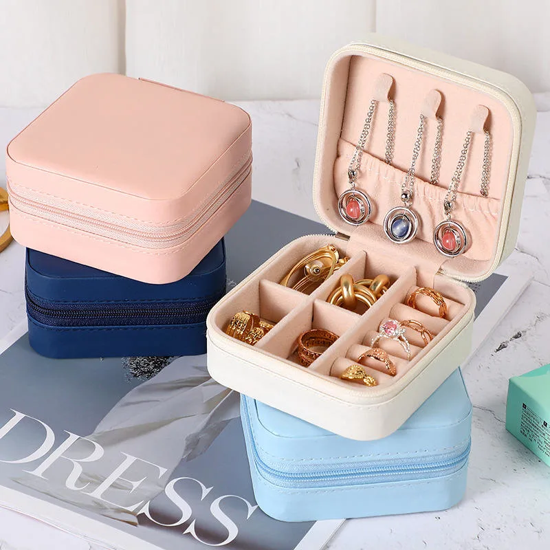Custom Leather Jewelry Box Personalized Travel Case Luxury Jewelry Collection Box with Logo