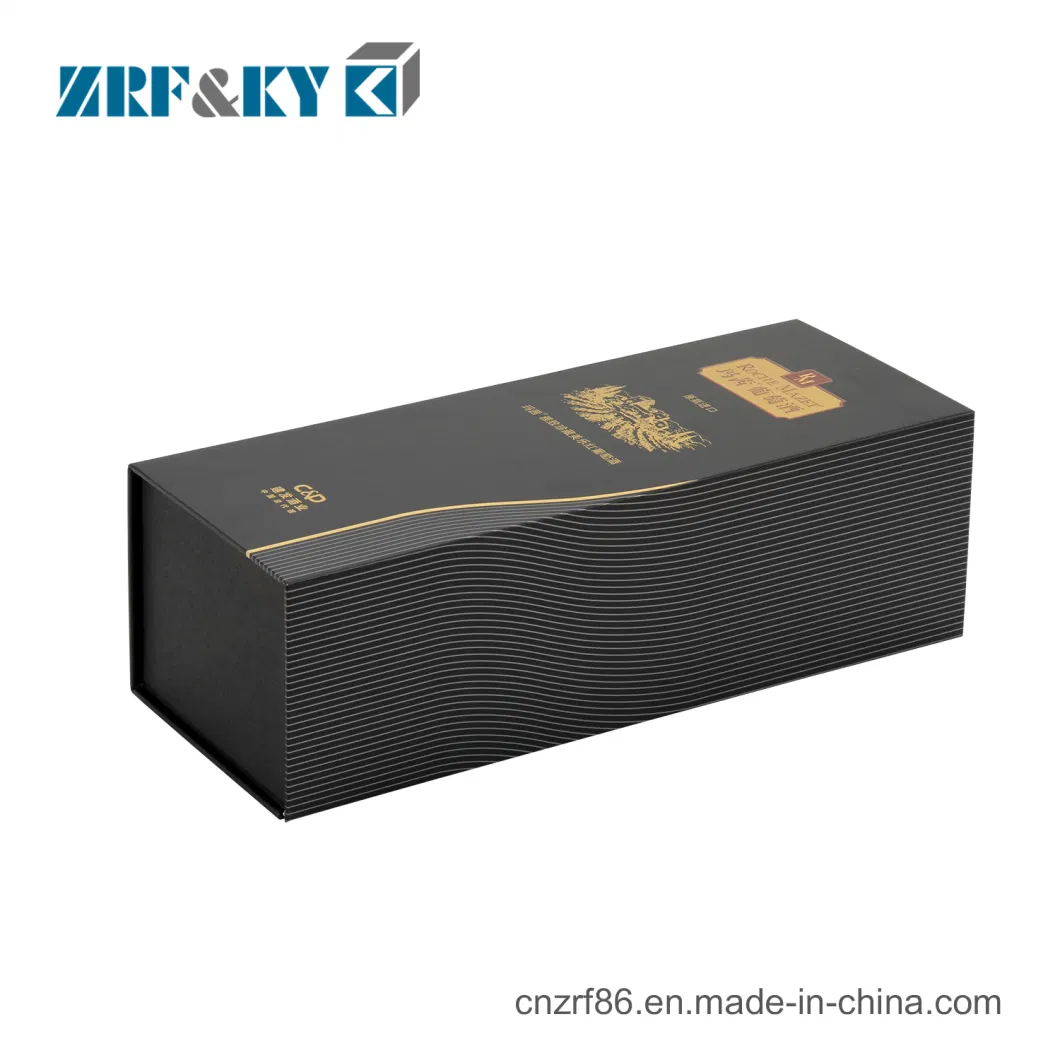 Custom Luxury Rigid Liquor Bottle Gift Paper Packaging Wine Boxes