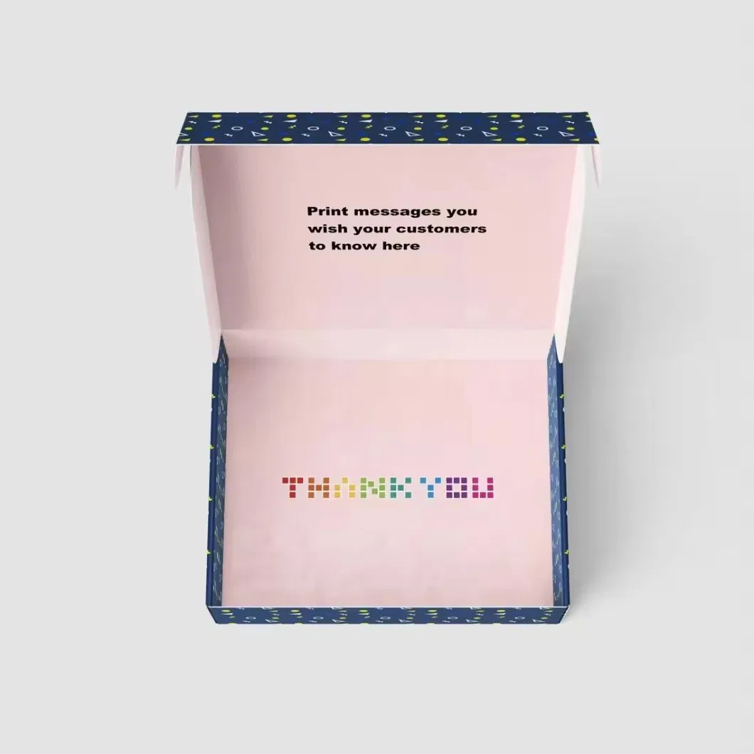 Small Business Custom Logo Print Handmade Recycled Cardboard Paper White Kraft Brown Postage Postal Mailer Gift Box Packaging