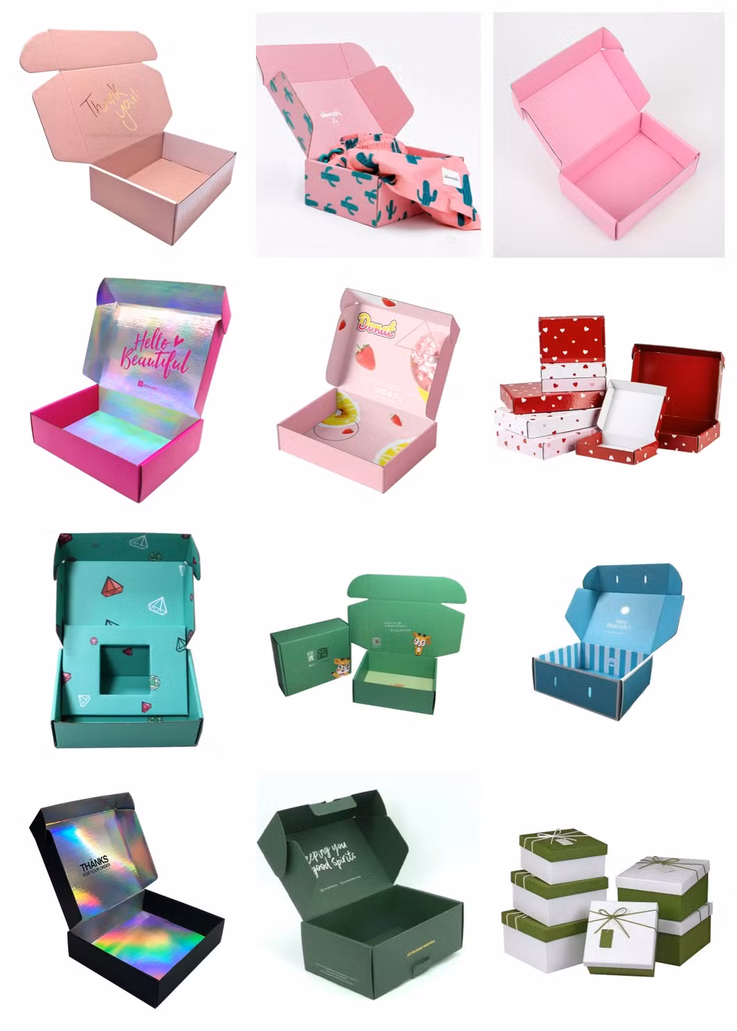 Custom Logo Printed Small Size Unique Plain Corrugated Box Shipping Boxes
