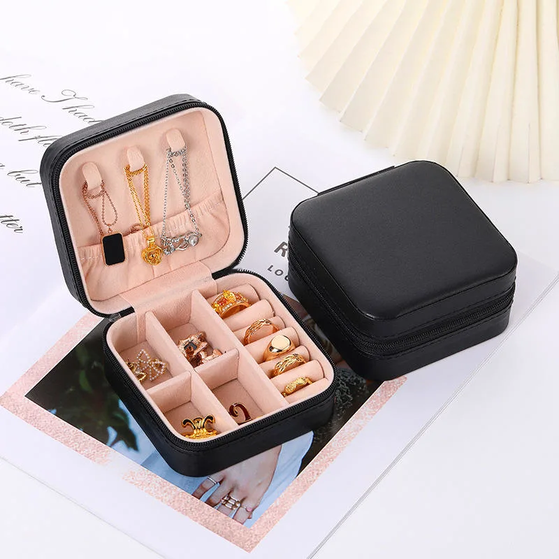 Custom Leather Jewelry Box Personalized Travel Case Luxury Jewelry Collection Box with Logo