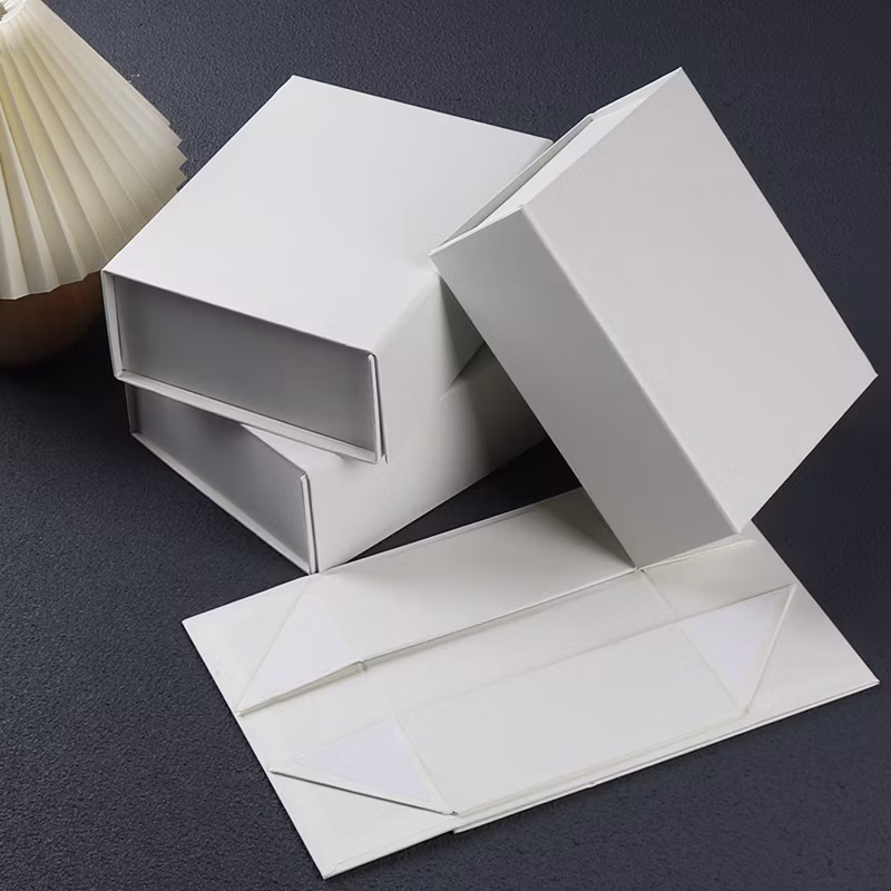 Book Style Paper Gift Box with Ribbon Closure, China Wholesale Custom Logo Printed Paper Packaging Carton Box