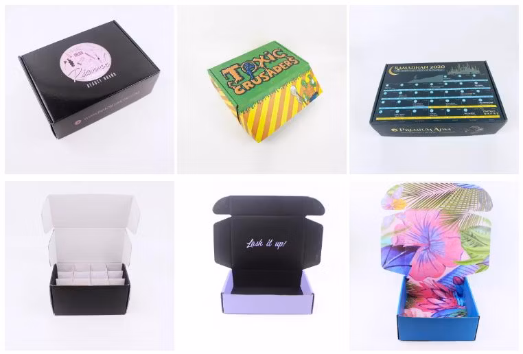 Custom Box Packaging Luxury Black Corrugated Shipping Boxes for Small Business