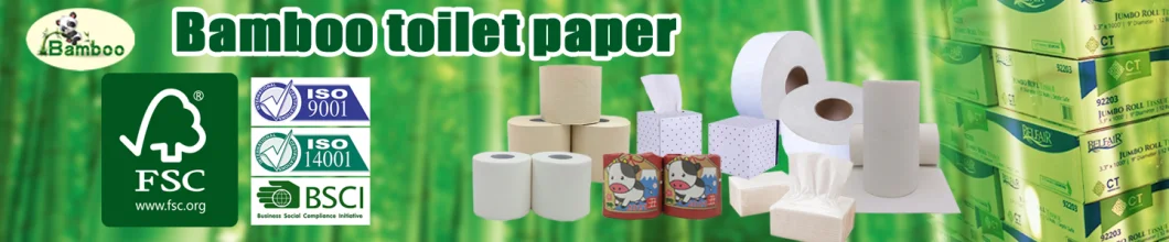 Unbleached Ecological Bamboo Toilet Paper Custom Logo