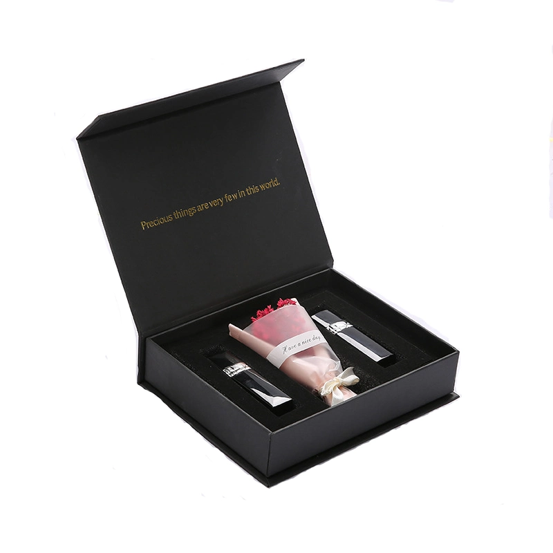 Custom Luxury Logo Printed Flat Folding Paper Gift Boxes with Magnetic Lid