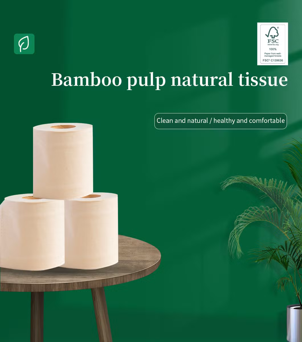 Wrapping Paper Eco-Friendly Printed Wholesale for Packaging Soft Bamboo Toilet Tissue Paper CE/ISO/FDA Full Certificates Supplier Jumbo Roll Toilet Paper
