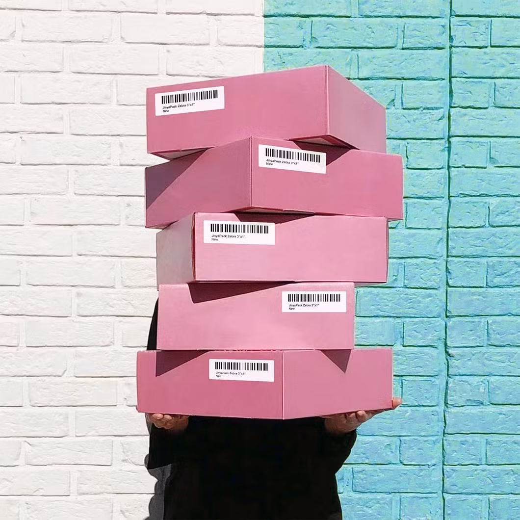 China Factory Wholesale Custom 3&prime;&prime;x1&prime;&prime; 1000PCS/Roll Office Smart Direct Thermal Blank White Shipping Barcode Labels, Waterproof Oilproof Scratch Proof