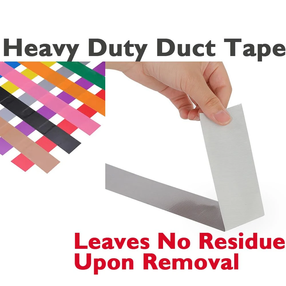 Custom 240u Heavy Duty Adhesive Masking Tape Decorative Colored Thickened Printed Cloth Duct Tape Waterproof No Residue