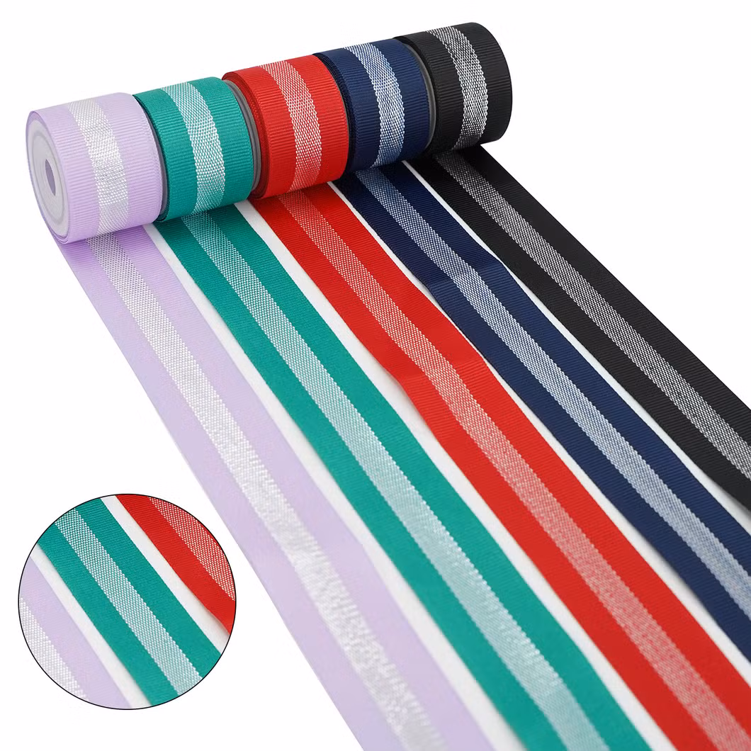 Wholesale Gold, Silver and Onion Ribbed Ribbon Gift Packaging Wedding Candy Shower Kit Gift Box Decorative Ribbon