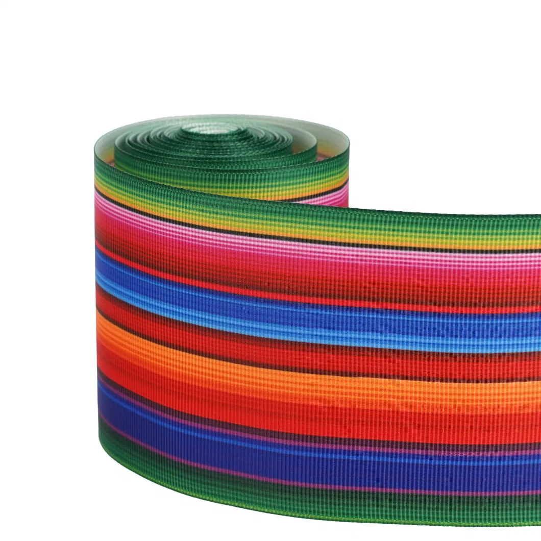 Factory Direct Sales Thread Belt Heat Transfer Mexican Style Decorative Ribbon Gift Packaging Belt Clothing Accessories Wholesale