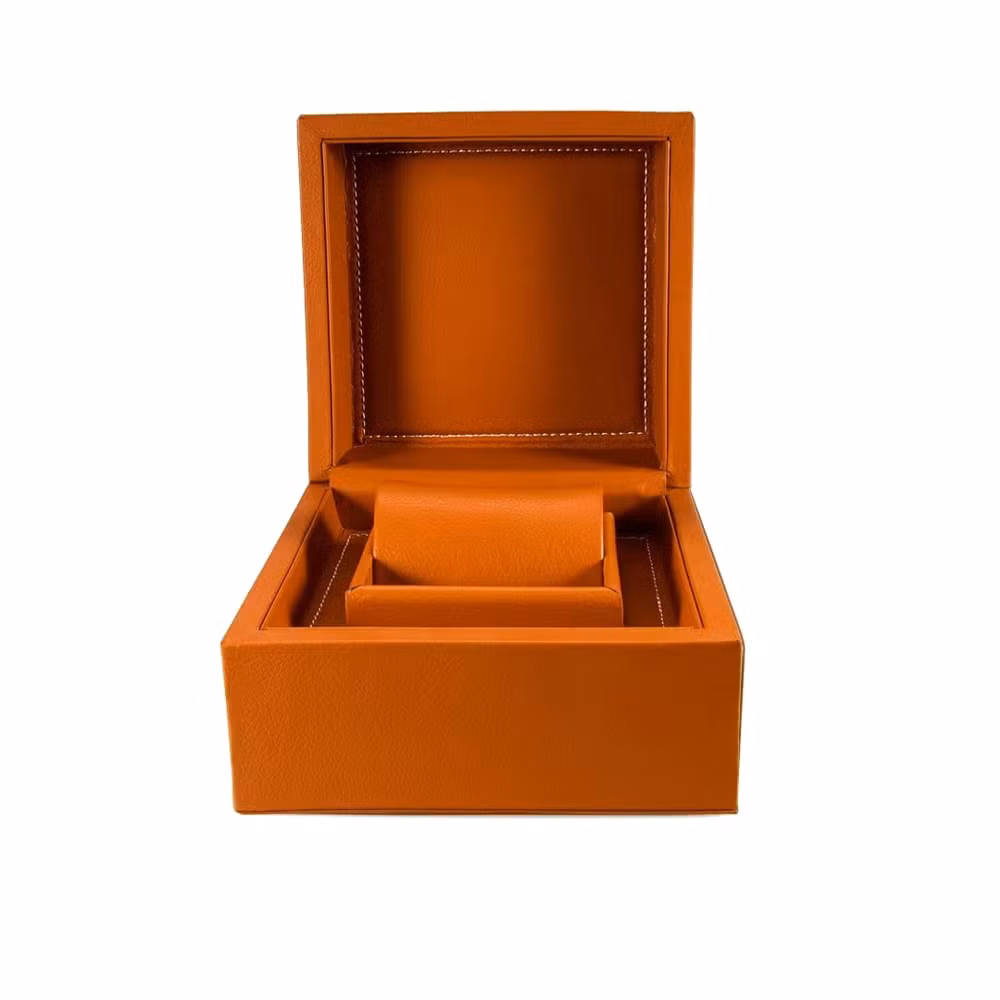 Custom Printed PU Leather Watch Box Luxury Watch Gift Package with Logo Personalized Handmade Waterproof Jewellery Watch Case Box with Pillow