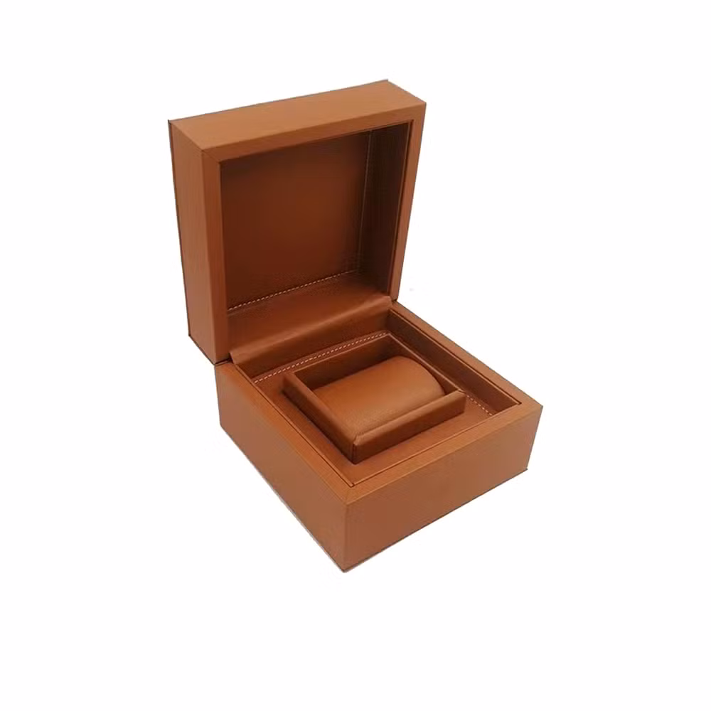 Custom Printed PU Leather Watch Box Luxury Watch Gift Package with Logo Personalized Handmade Waterproof Jewellery Watch Case Box with Pillow