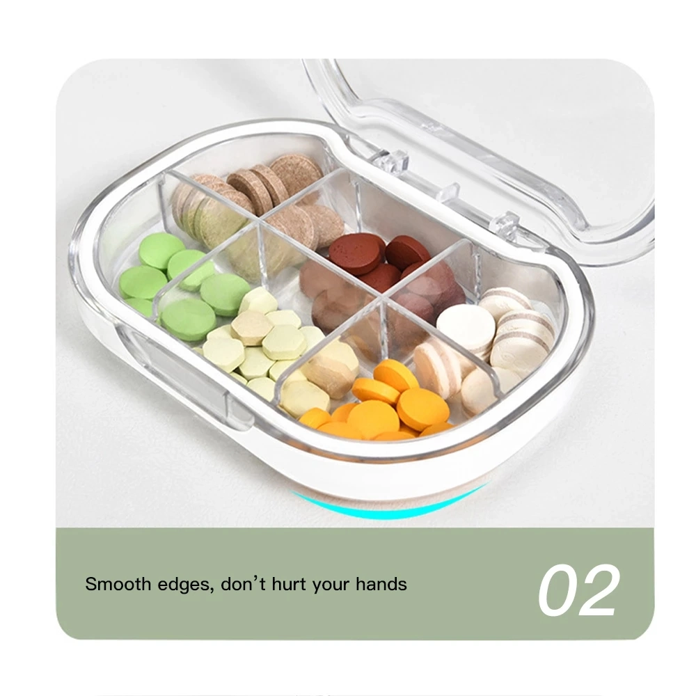 4/6 Grid Transparent Medicine Storage Pill Box for Home Travel Pill Case Vitamins Container Organizer Tablets Dispenser Pillbox