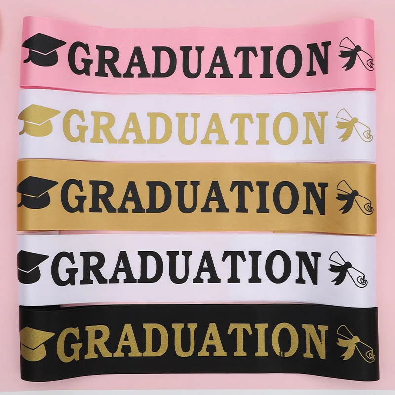 Wholesale Graduation Season Party Supplies Ceremony Photo Props Etiquette Sash Decorative Ribbons