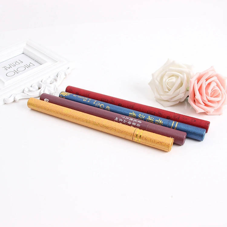 Custom Colorful Thin Long Cylinder Tube Packaging Small Incense Stick Container Box