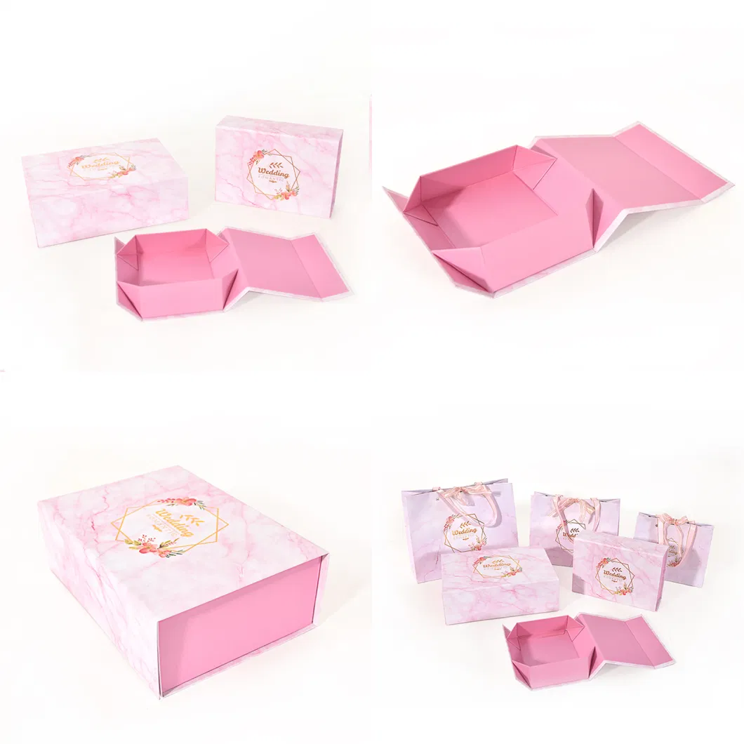 Wholesale Custom Logo Printed Folding Foldable Cardboard Magnetic Gift Packaging Packaged Paper Box