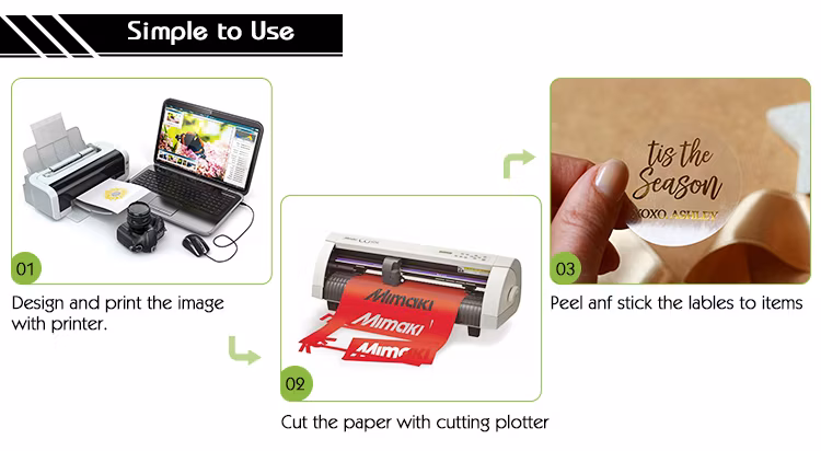 Inkjet Blank Clear Label Waterproof Vinyl Sticker Paper