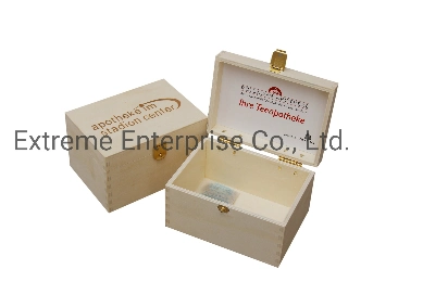 Unfinished Wooden Cake Packing Box Hot Stamped Logo