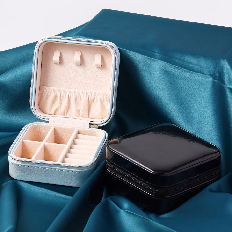 Multi-Function Small PU Leather Jewelry Gift Box Rings Earrings Necklace Travel Box
