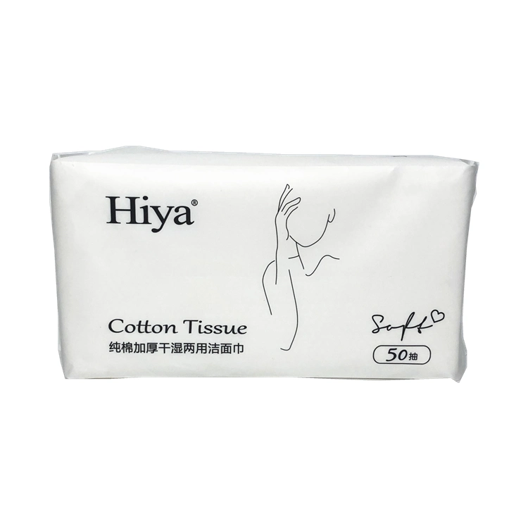 Biodegradable Soft Care Facial Tissues Private Label Ecological Disposable Cotton Tissues