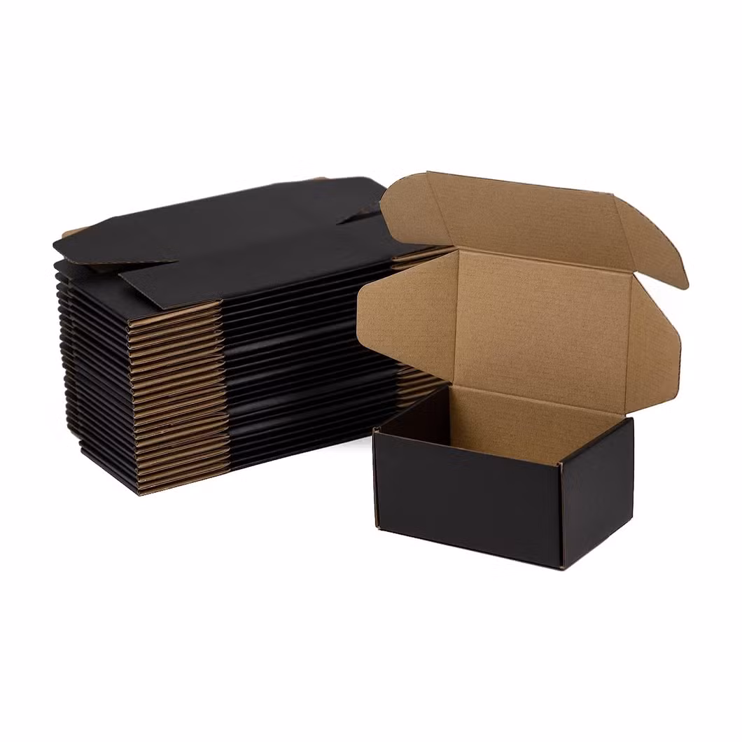 Eco-Friendly Recycle Brown Kraft Paper Folding Mailer Box Corrugated Cardboard Box Custom Logo Shipping Boxes
