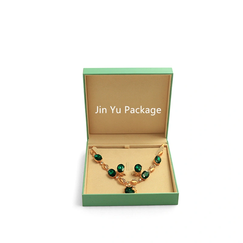 Custom Logo Printing Elegant Green Gift Paper Gift Jewelry Packaging Boxes