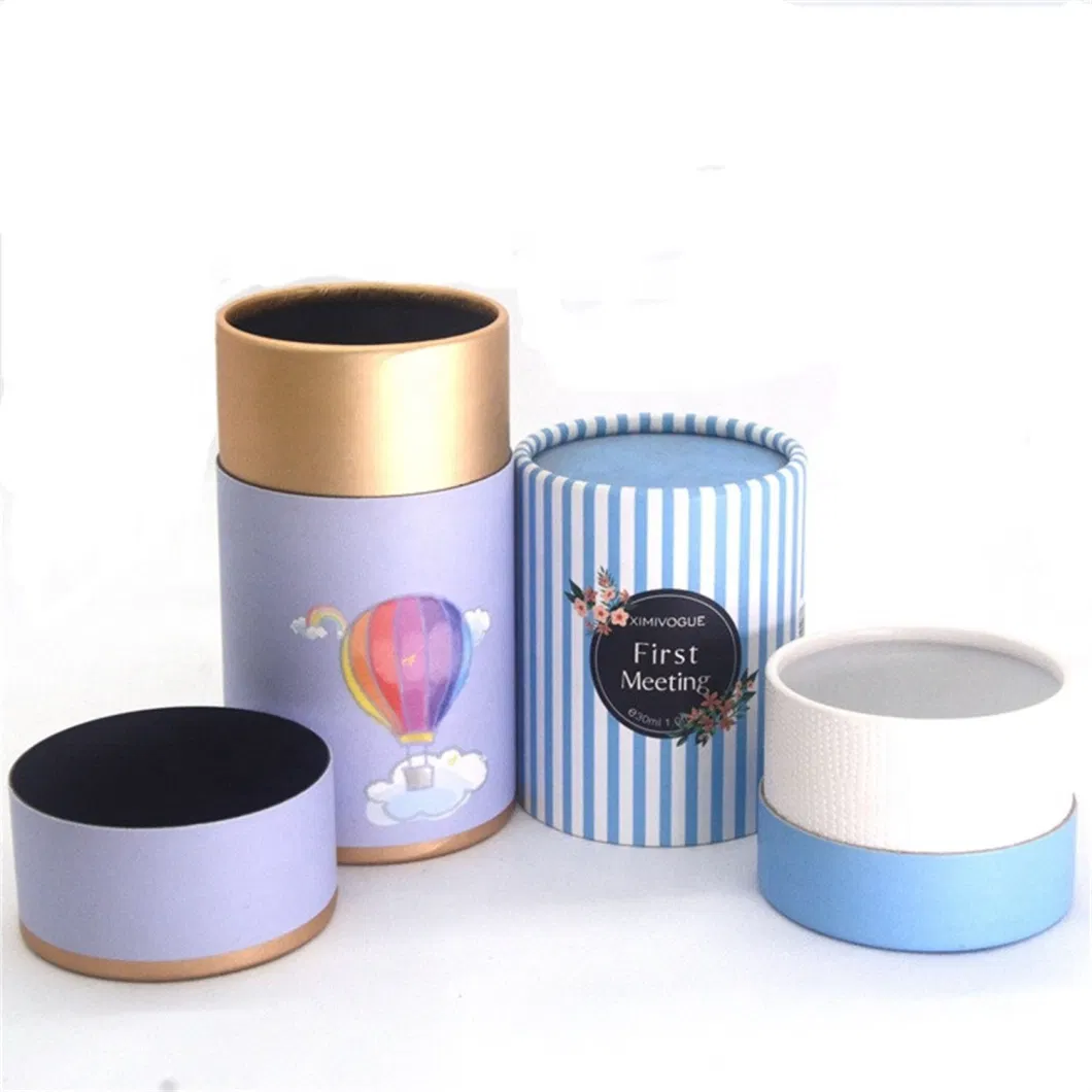 Biodegradable Custom Logo Body Cream Firstsail Eco Friendly Recyclable Round Cardboard Gift Car Facial Tissue Paper Tube Cylinder Packaging Box