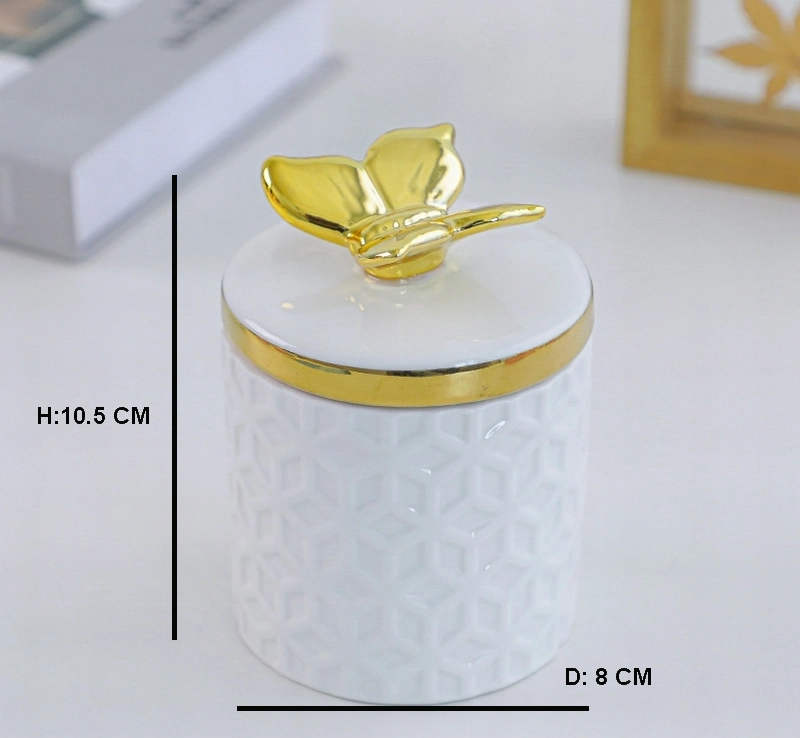 Personalized High Quality Heart Shaped Color Glaze Gold Ceramic Jewelry Box Ceramic Storage Box Unique Trinket Box Porcelain Gift Box