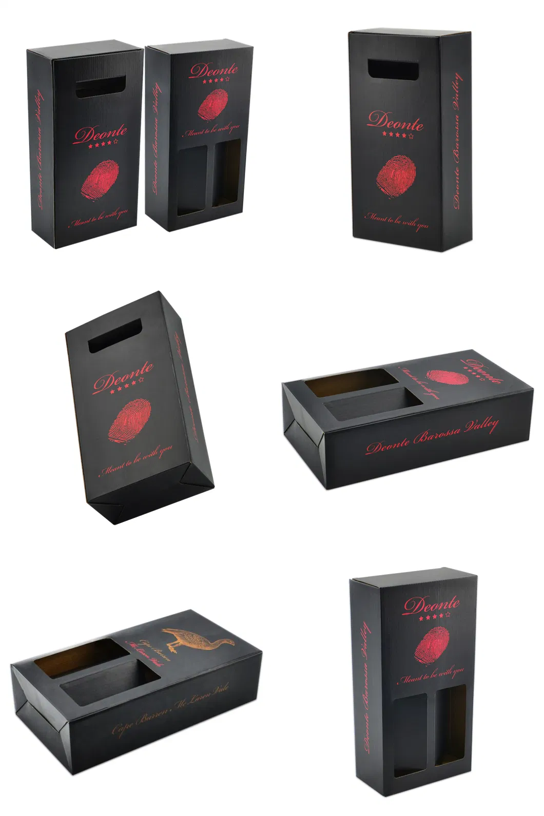 New Design Custom Logo Printed Wine Bottle Packaging Box Premium Champagne Wine Bottle Cardboard Display Gift Paper Boxes