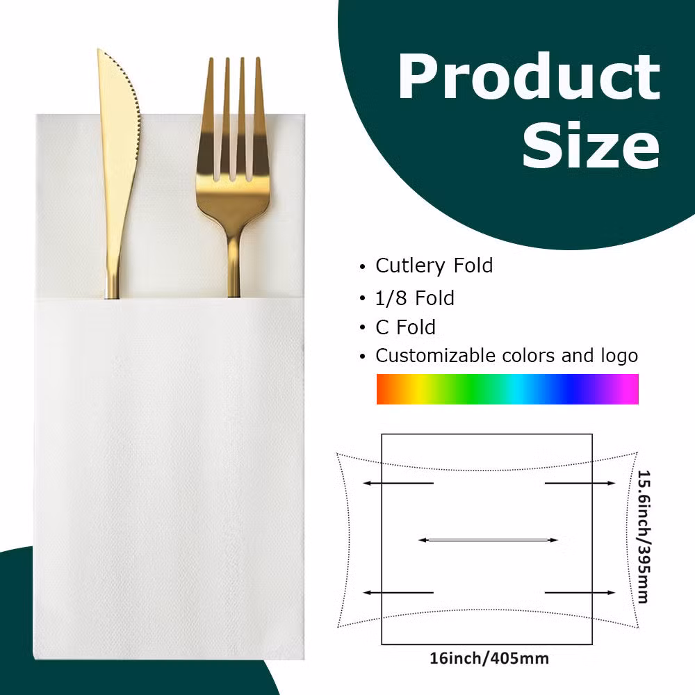 High Quality Fancy Restaurant Paper Tissue Eco Friendly Dyed Red Airlaid Paper Napkins