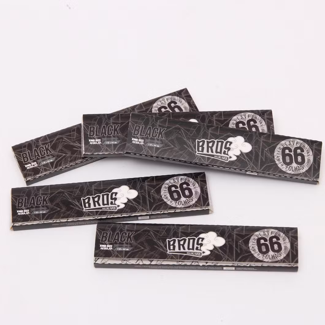 Bros Black 66L Custom Brand Logo Smoking Rolling Paper