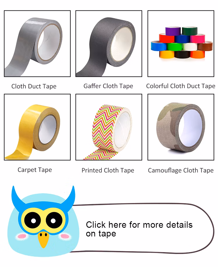 Rubber Glue Heavy Duty Custom Decorative Waterproof 48mm Silver Cloth Duct Tape