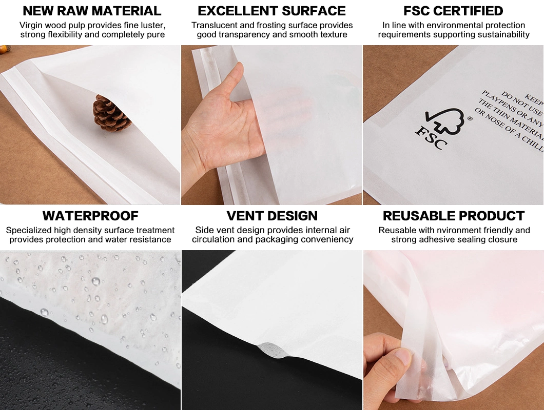 Glassine Bags Glassine Paper Envelopes Wholesale Transparent Glassine Customized Logo Envelopes