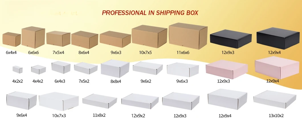 Small Medium Foldable Flat Corrugated Cardboard Mailing Box for Small Business Shipping Packaging Delivery