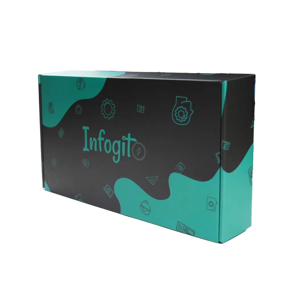 Wholesale Full Printing Corrugated Kraft Packaging Postal Blue Box with Insert