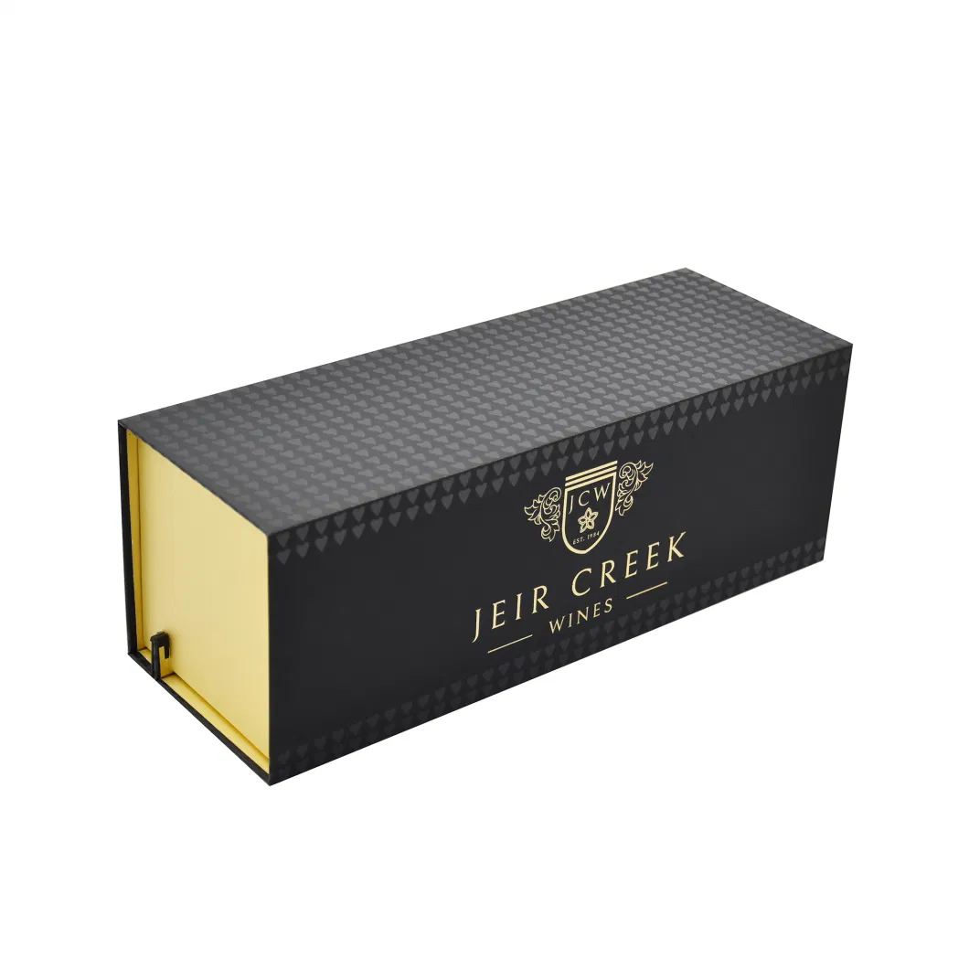 Luxury Rigid Foldable Cardboard Hot Sale Red Wine Gift Box