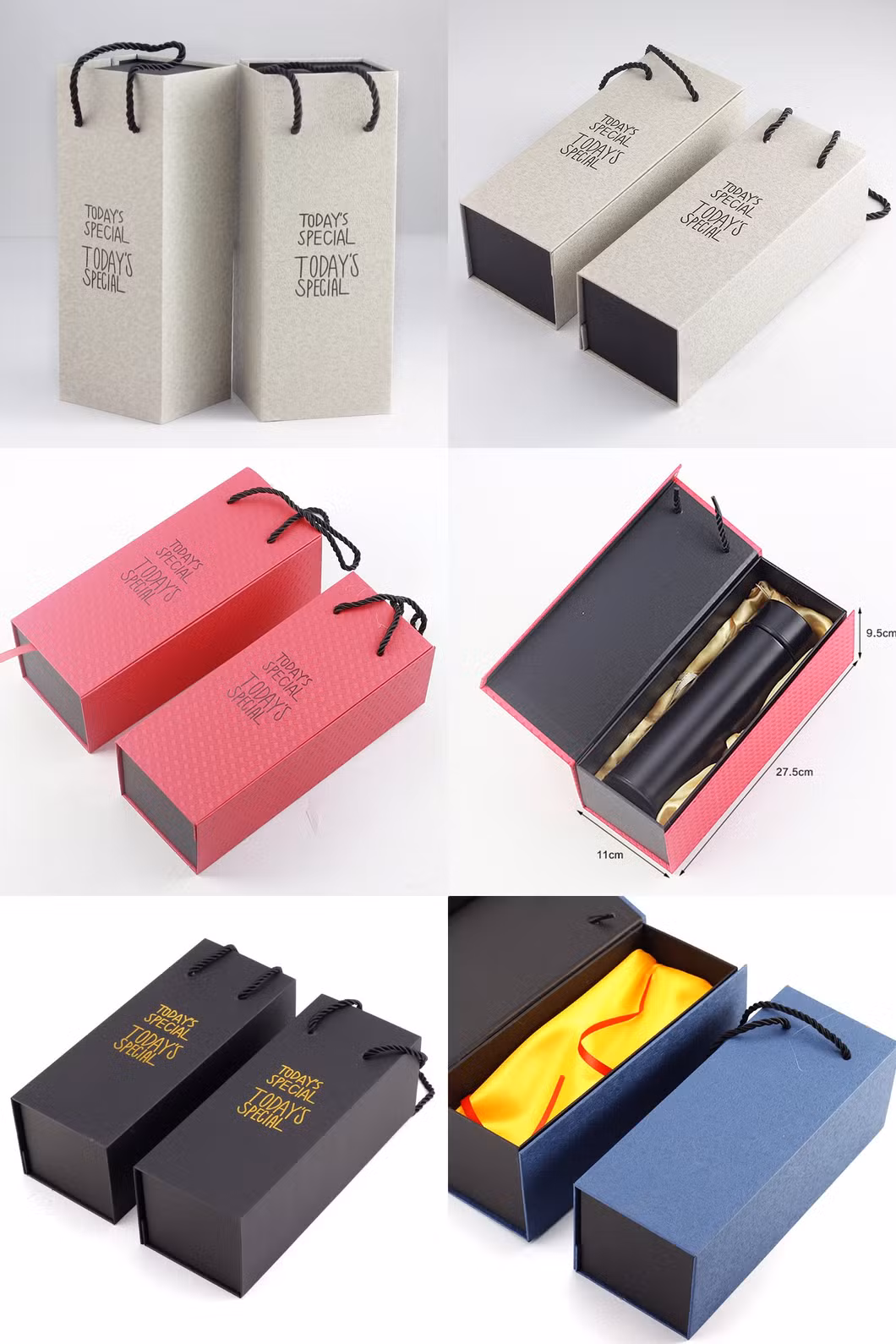 Luxury Custom Logo Design Thermos Cup Paper Packaging Box Custom Foam Insert Mug Amazon Branded Cardboard Gift Box