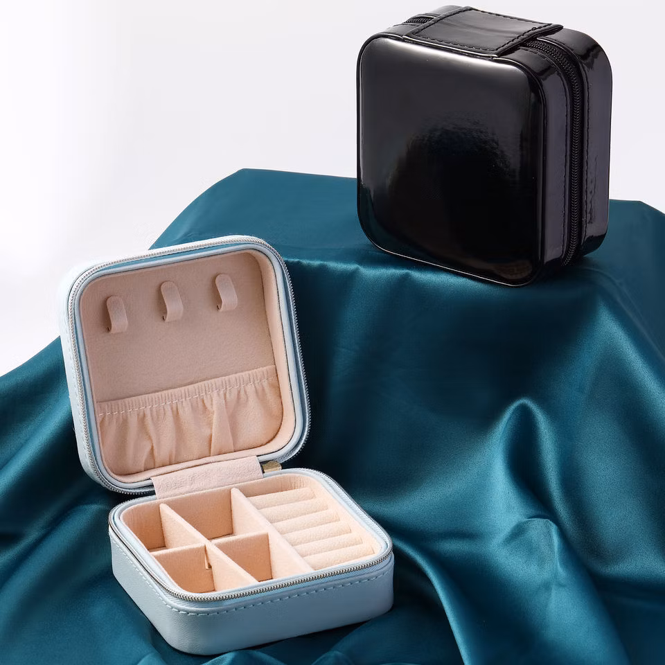 Multi-Function Small PU Leather Jewelry Gift Box Rings Earrings Necklace Travel Box