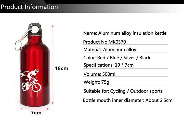 Etiquetas Personalizada Gym Botellas De Aluminio De Agua Deportivas PARA Bebidas Bottle