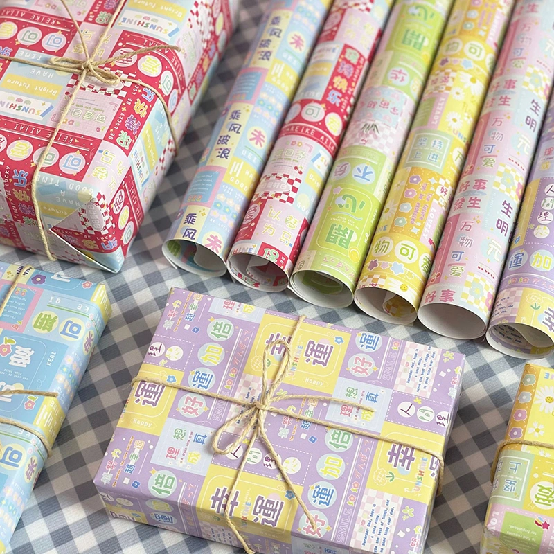 2024 Christmas Hot Selling Environmental Protection 50 * 70cm Gift Wrapping Paper Clothing Shoes Bag Packaging Thin Paper